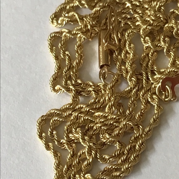 Solid 18K Gold 31” Rope Chain 7.84 Grams Nice - Picture 6 of 11